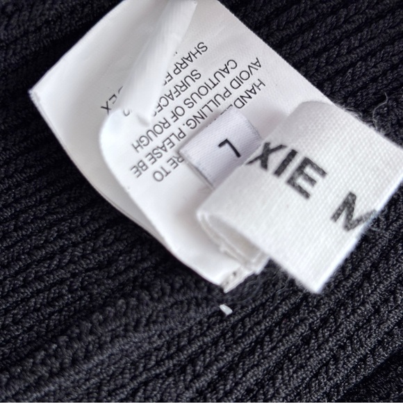 PIXIE MARKET Chiara Knit Black Bustier Top L - Picture 10 of 11